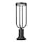 Z-Lite Leland Outdoor Pier Mounted Fixture, 1-Light, 7 In.W x 23 In.H, Sand Black/Sand Blast 5005PHM-553PM-BK-LED - alternate 1